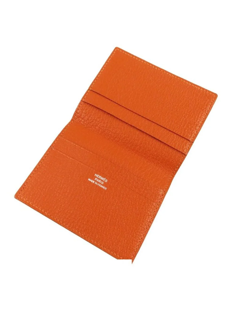 Hermes Evelyne Orange Chevre Card Case